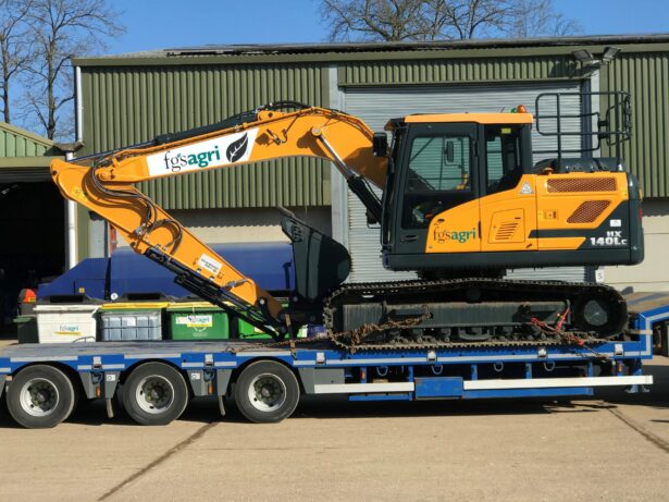 New Hyundai Excavator arriving at the farm