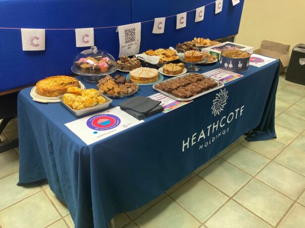 Cancer research cake sale Cancer research cake sale table