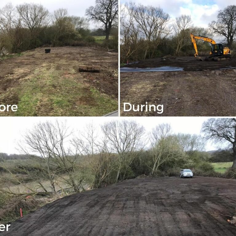 Land reinstatement works before, during and after