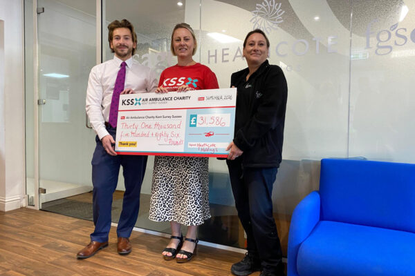 Heathcote Holdings supporting Air Ambulance Charity KSS